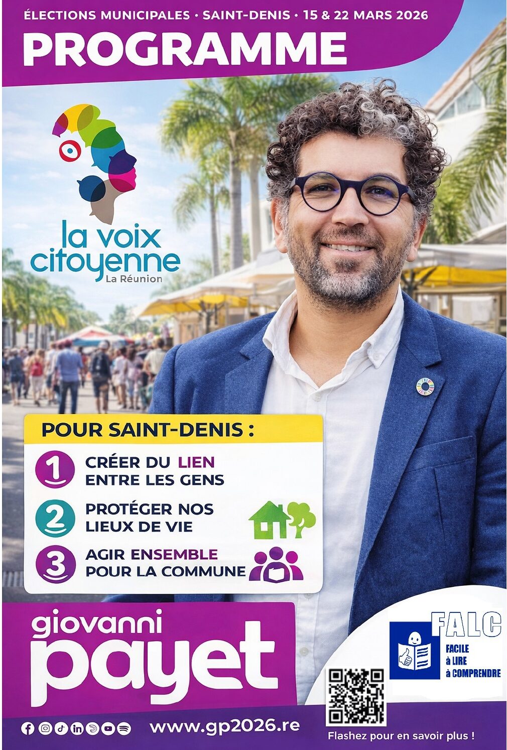 Programme en FALC Giovanni PAYET et la voix citoyenne pour Saint-Denis